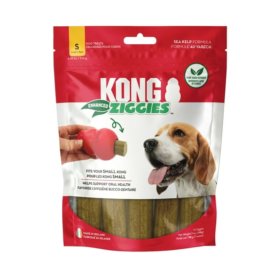 KONG® Ziggies Enhanced Dog Treats, Supports Oral Health, Small, Chicken, 7 oz