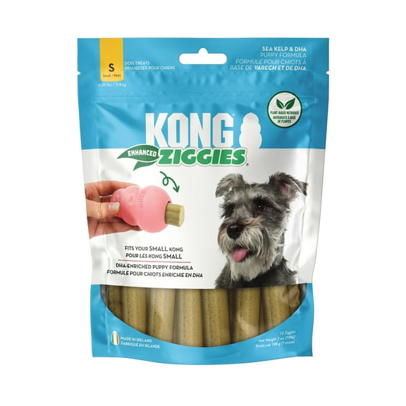 KONG® Ziggies Enhanced Puppy Dog Treats, Supports Oral Health, Small, Chicken, 7 oz
