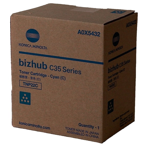 KONICA MINOLTA A0X5432 Cyan Original Toner (4,600 Yield)