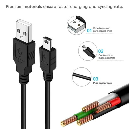 KONKIN BOO 4ft USB Charger Cord Data Charging Cable Plug Replacement for LeapFrog LeapPad 3 #31500 Tablet