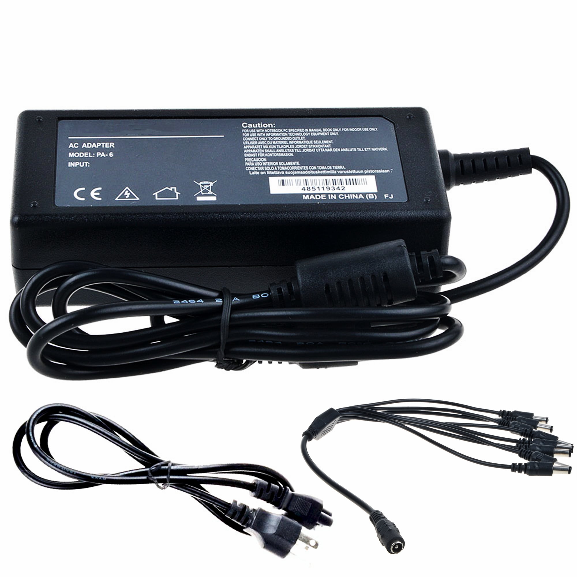 KONKIN BOO Compatible 8 Plug Tip AC / DC Adapter Replacement for Zmodo ...