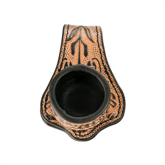 KONLLEN Billiard Chalk Holder with Round Leather Engraved Magnetic Support for Pool Cue Snooker Silent Billiard Accessories