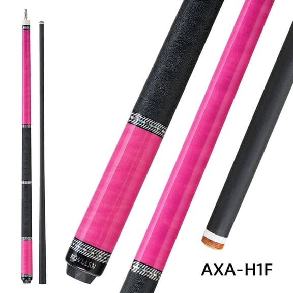 KONLLEN Carbon Fiber Pool Cue - AXA Series - Handmade Inlay Cues Stick Precision and Stability Professional Low Deflection Pool Stick with Wooden Pool Cue Box