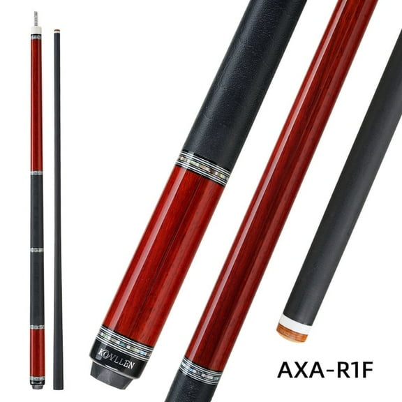 KONLLEN Carbon Fiber Pool Cue - AXA Series - Handmade Inlay Cues Stick Precision and Stability Professional Low Deflection Pool Stick with Wooden Pool Cue Box