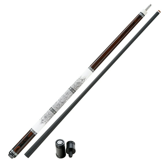 KONLLEN Carbon Fiber Pool Cue - AXA Series - Handmade Inlay Cues Stick Precision and Stability Professional Low Deflection Pool Stick with Wooden Pool Cue Box