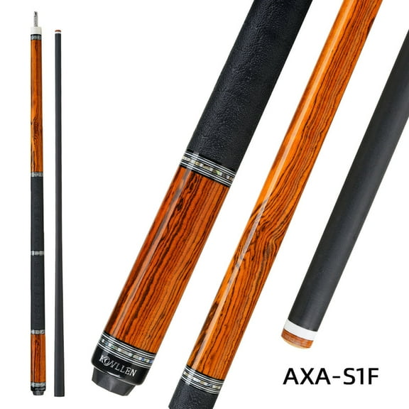 KONLLEN Carbon Fiber Pool Cue - AXA Series - Handmade Inlay Cues Stick Precision and Stability Professional Low Deflection Pool Stick with Wooden Pool Cue Box