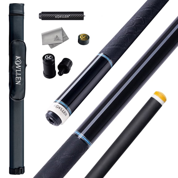 KONLLEN Carbon Fiber Pool Cue Stick with 11.8mm white Low Deflection Hand-Made Inlay Billiard Cue
