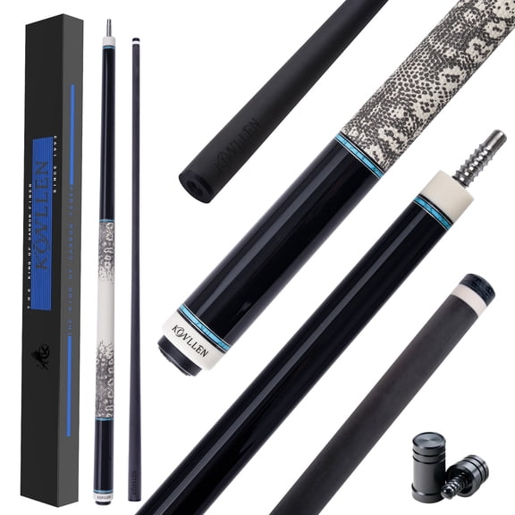 KONLLEN Carbon Fiber Pool Cue Stick with 11.8mm white Low Deflection Hand-Made Inlay Billiard Cue