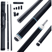 KONLLEN Carbon Fiber Pool Cue Stick with 12.5mm white Low Deflection Hand-Made Inlay Billiard Cue