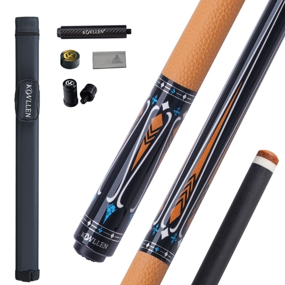 KONLLEN Carbon Fiber Pool Cue Stick with 12.5mm Tip 58-inch Low Deflection Professional Billiard Sticks