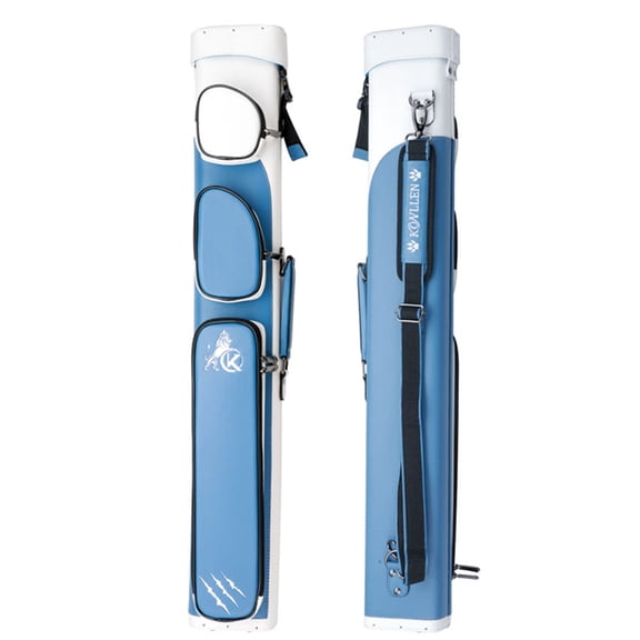 KONLLEN-Hard Case for Billiard, 6 Holes, 2*4 Cue Case, 2 Butts, 4 Shafts, Bag 86cm, 6 Colors to Choose, Pool Cue Accessories