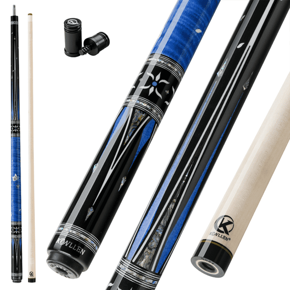 KONLLEN KL-KB Low Deflection Maple Billiards Cue Pool Cue Stick Real Wood Abalone Shell Inlay Wrapless 12.5mm Tip