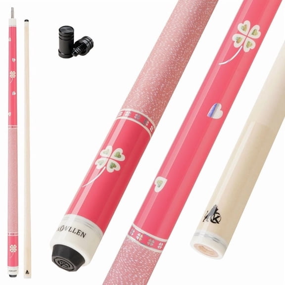 KONLLEN KL-Pink Billiard Pool Cue Carbon Maple Shaft 11.5mm Tip Technology Carbon Fiber Tube 3 * 8/8 Joint Cue Stick 148cm
