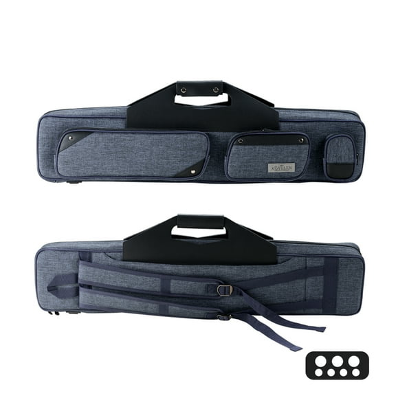 KONLLEN Pool Cue Case 7 holes oxford cloth Pool Stick Case Holds 3 Butts and 4 Shafts black blue waterproof Billiard cue case