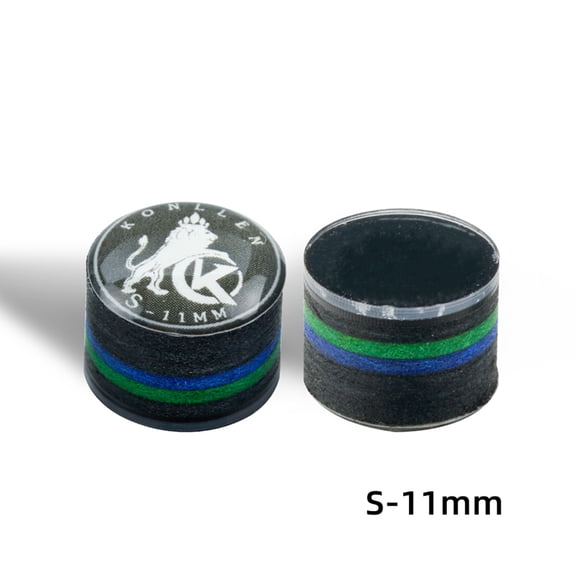 KONLLEN Rainbow Billiards Tip with Clear Soft 11mm Pool Cue Tip 9 Layers of Pigskin Cue Head Accessory 1 Piece