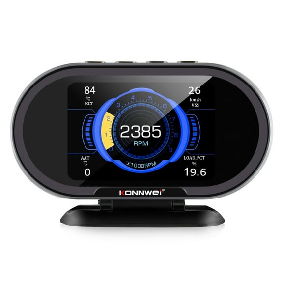 KONNWEI KW206 OBD2 On-Board Computer Auto Car Digital Computer Display Scanner Fuel Consumption Water Temperature Gauge (English,Russian,Spanish)