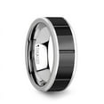 thumbnail image 1 of KONSTANTINE Watch Band Style Tungsten Ring With Black Ceramic Inlay - 8mm, 1 of 2