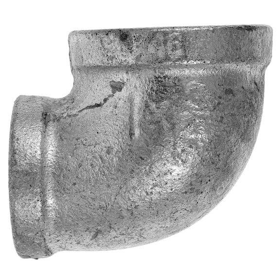 KONTONTY Industrial Style Plated Silver Iron Pipe Elbow Fitting for Greenhouse and Storage Frames