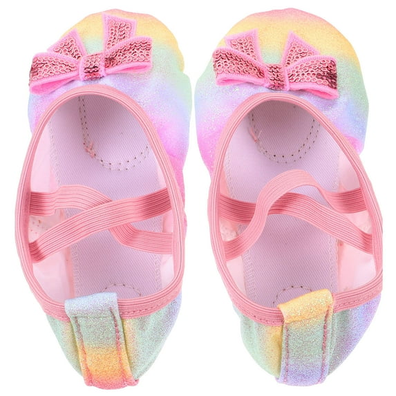 KONTONTY 1 Pair Girls Ballet Practice Shoes in Gradient Color for Comfort