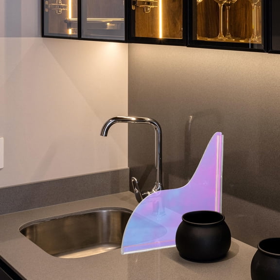 KONTONTY 1Pair Acrylic Bath Splash Guard for Bathroom Tub Transparent Water Splash Protector