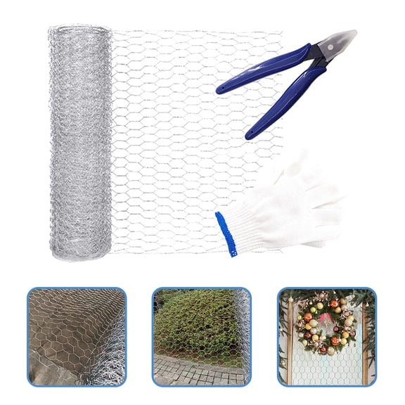 KONTONTY Hexagonal Wire Garden Netting 2pcs for DIY Crafts and Chicken Wire Fencing