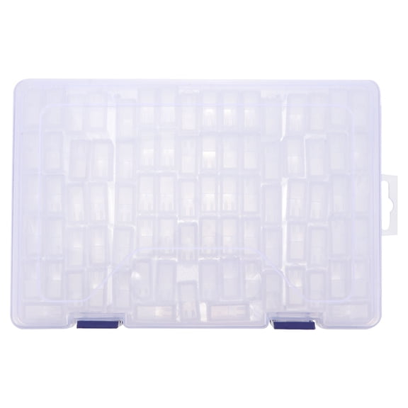 KONTONTY 1 Set Decorative Storage Box with 84 Compartments for Nail Art and Crafts in Transparent Color