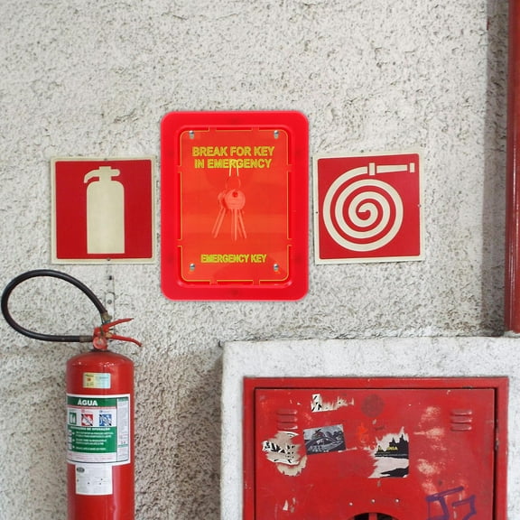 KONTONTY 1 Set Emergency Key Lock Box Wall-Mounted Fireproof Door Key Holder Secure And Storage Box With Compact Design For Home