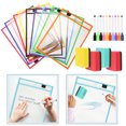 thumbnail image 1 of KONTONTY 1 Set File Pockets Reusable Dry Erase Sleeves For School Activities 35.50X25.00X0.20Cm, 1 of 8