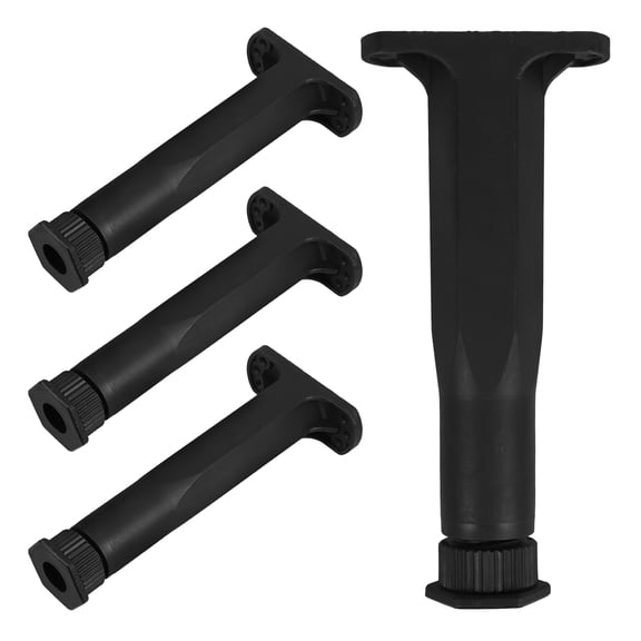 KONTONTY Adjustable Cabinet Leg Levelers Set of 1, Black Replacement Furniture Legs for Cabinets and Adults