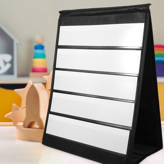 KONTONTY 1Set Tabletop Tent Pocket Chart Stand with Versatile Slots for Teaching Aids