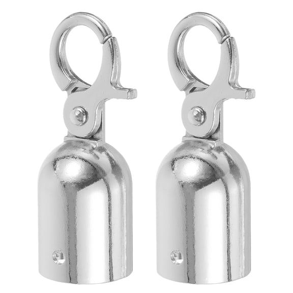 KONTONTY 1 Set Of Stainless Steel Rope End Snap Hook Cord End Cap Stanchions Rope Hooks Guardrail Rope Connecting Metal Wire End Caps