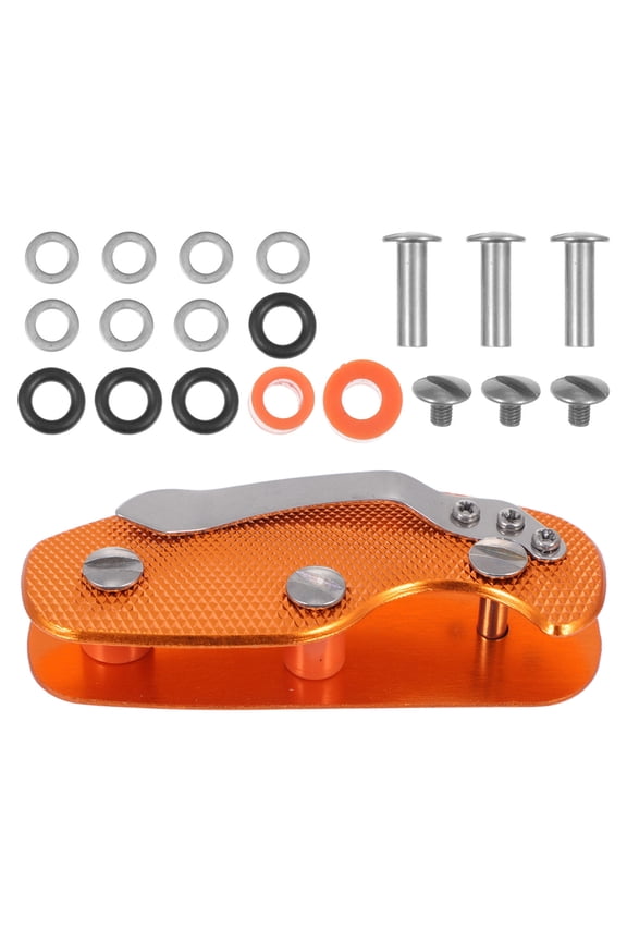 1Set Space Saving Orange Metal Key Holder for Easy Key Organizing Outdoor
