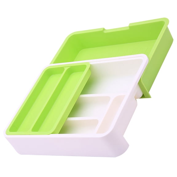 KONTONTY 1 Set of Delicate Utensil Box Tableware Case White Material Quick Release