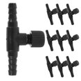 thumbnail image 1 of KONTONTY  10 Pcs Aquarium Air Pump Control Valve Shaped Regulator Black, 1 of 8