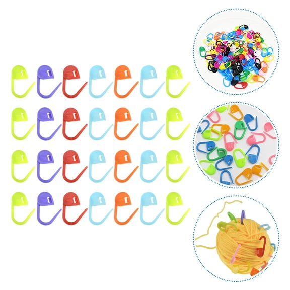 KONTONTY Stitch Markers Assorted Color Plastic Wear-Resistant Locking for DIY Use 1000Pcs