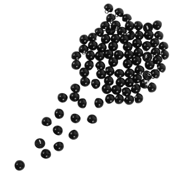 KONTONTY 100Pcs Black Round Sewing Buttons Decorative Plastic Dome Buttons for Jackets Shirts and Crafts