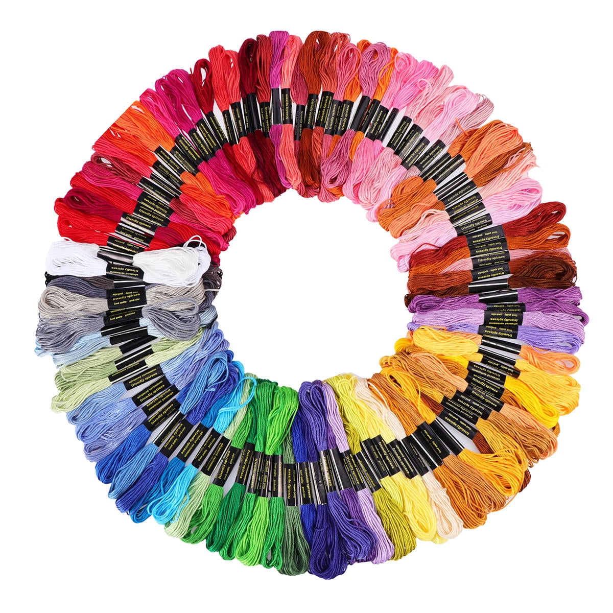 Kontonty 100 Pieces Assorted Color Embroidery Floss Threads For Cross Photo Inspiration