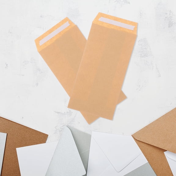 KONTONTY 100Pcs Money Envelopes Kraft Small Envelopes for Cash Coin Storing and Sorting