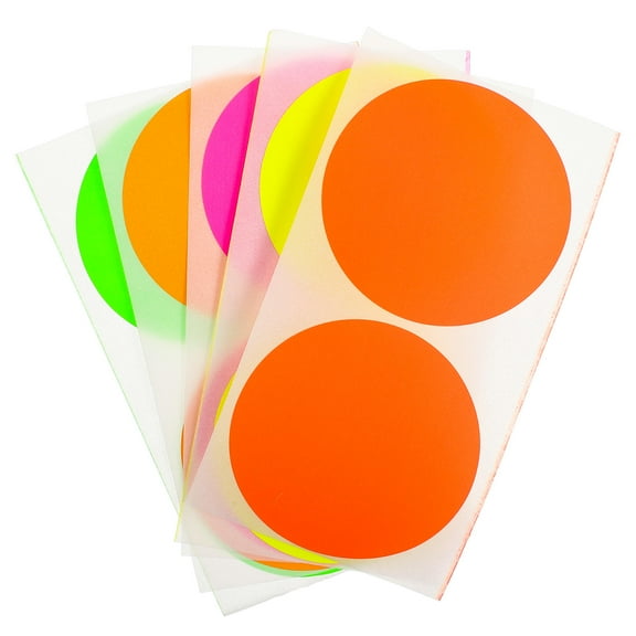 KONTONTY 100Pcs Assorted Color Dot Stickers Sticky Round Labels for Classification