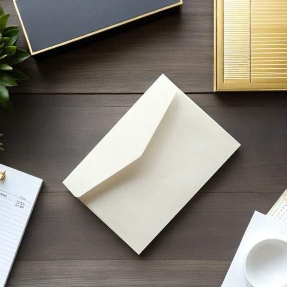KONTONTY Multi-Purpose Thickened White Envelopes for Documents and Cash 100Pcs