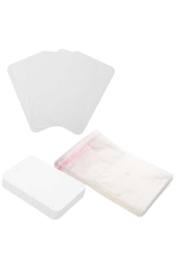 100Sets Assorted Color Paper Earring Holder Cards with Hanging Hole for Jewelry Display