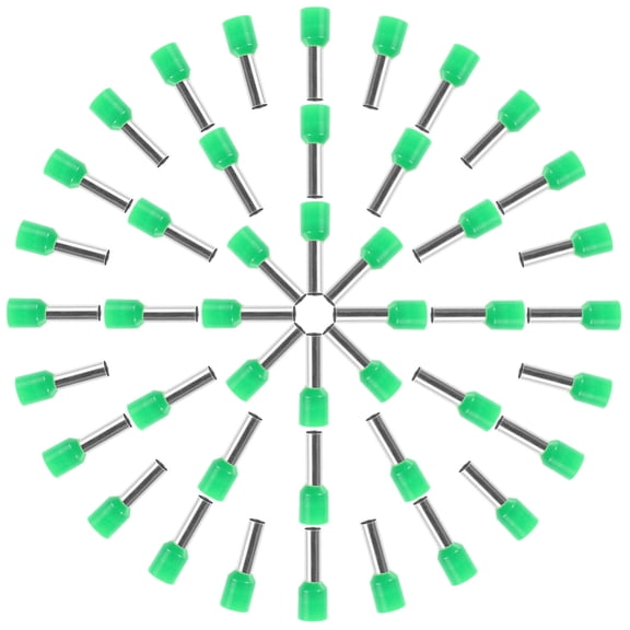 KONTONTY 100Pcs Copper Wire Connectors Tube Cold Press Terminals for Electrical Use