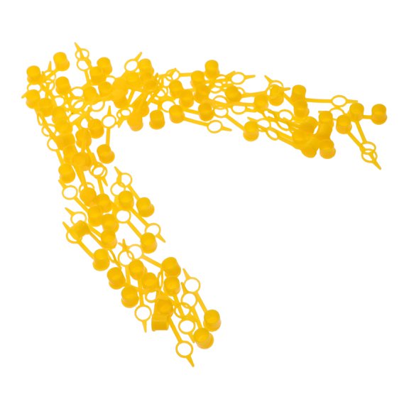 KONTONTY 100pcs Grease Fitting Caps, Oil Nozzle Dust Covers, Yellow
