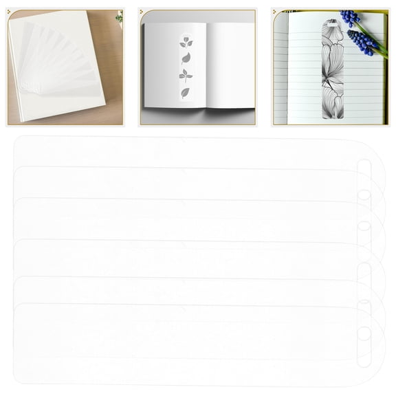 KONTONTY 10Pcs DIY Clear Acrylic Bookmarks Blank Suitable for Reading and Craft Projects