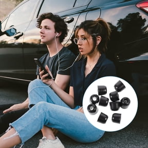 KONTONTY 10PCS Earphone Buds Replacement Tips Black Foam for Sound Isolation and Longterm Wear