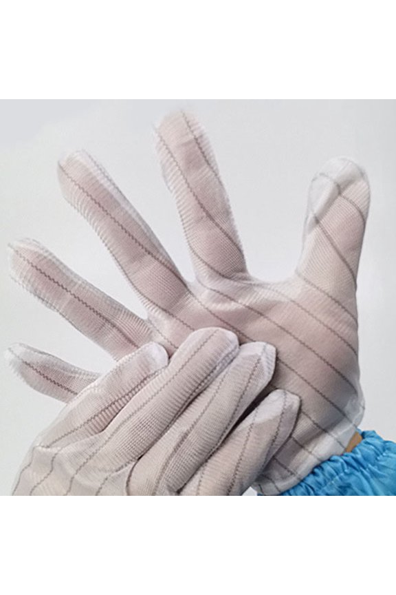 10 Pairs Antistatic Gloves for PC Building Protective Gloves White