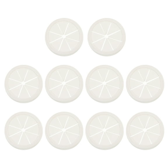 KONTONTY 10Pcs Desktop Plastic Hole Rings Cable Organizer for PC Desk 6X6X1CM