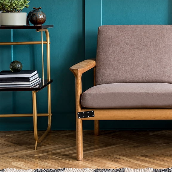 KONTONTY 10Pcs Dormitory Bed Flat Bracket For Furniture Repair 3.9X1.5In