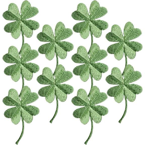 KONTONTY 10- Fabric Patches for Clothes Craft Decoration St. Patrick's Day Sewing Accessories