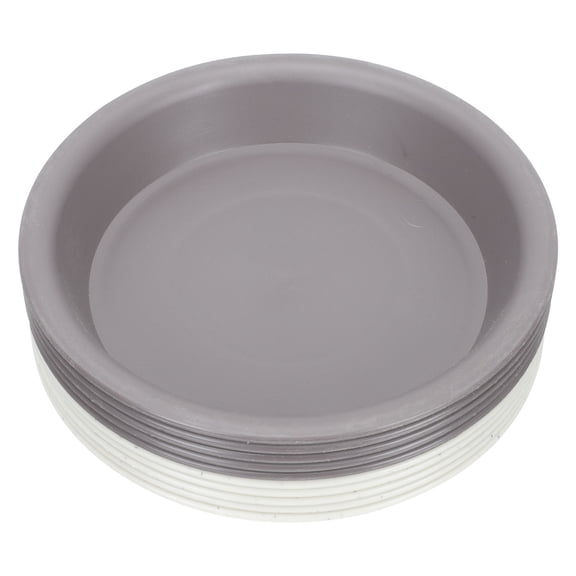 KONTONTY 10Pcs Flowerpot Bottom Trays Round Plastic Bases for Balcony Succulent and Bonsai Plants